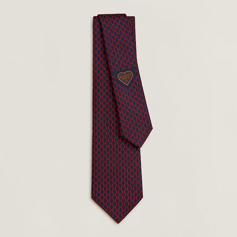HERMES ネクタイ ハートチェーン Coeurs en Chaine HERMES ネクタイ ハートチェーン Coeurs en Chaine HERMES ネクタイ